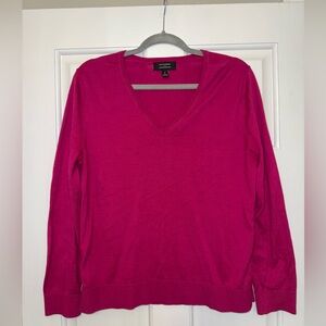 Banana Republic Fuchsia V-Neck Sweater